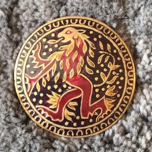 Vintage 70’s Black Belt With Unique Buckle